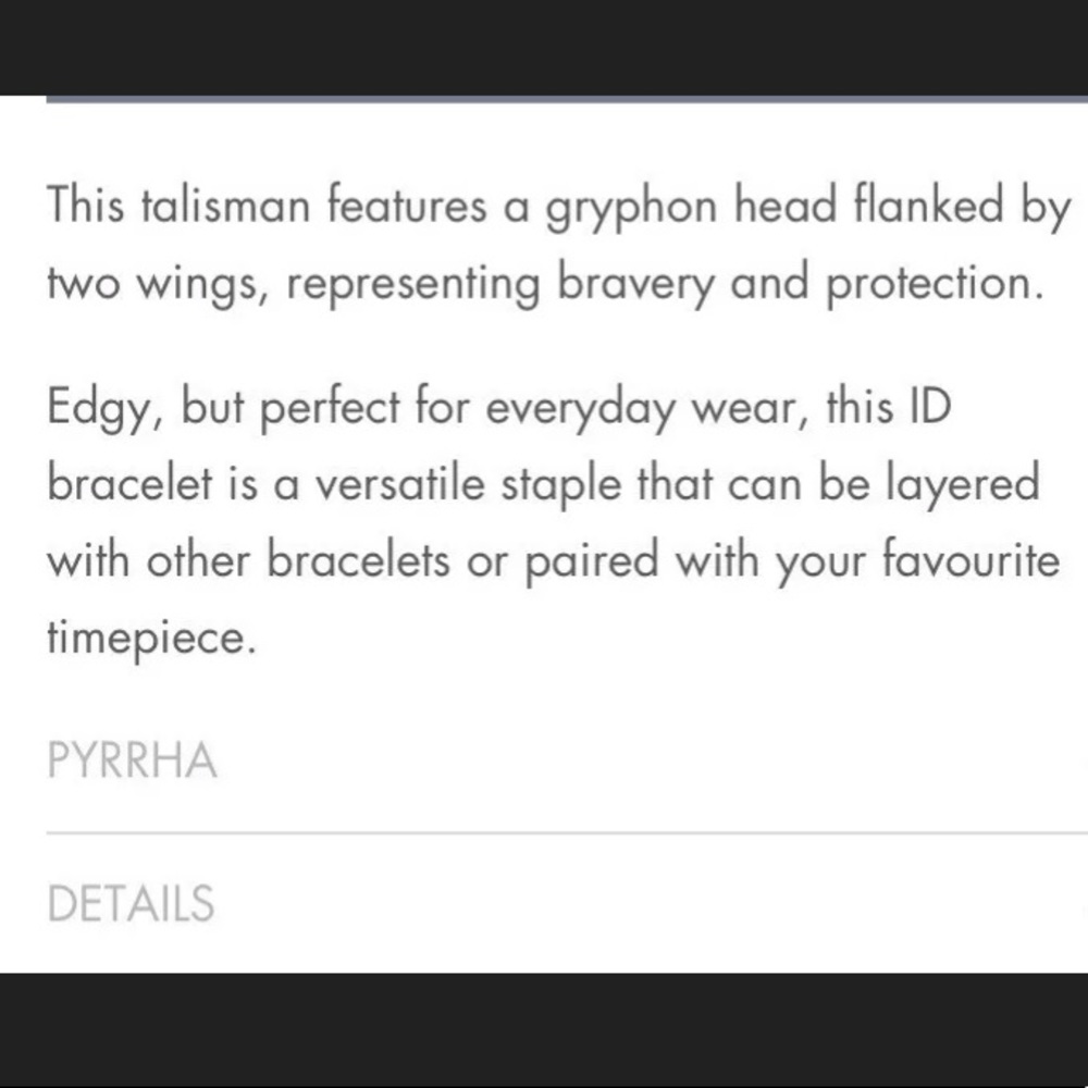 Pyrrha ID sterling bracelet gryphon - Picture 4 of 7